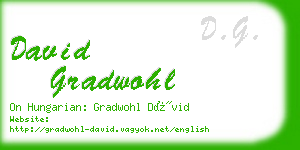 david gradwohl business card